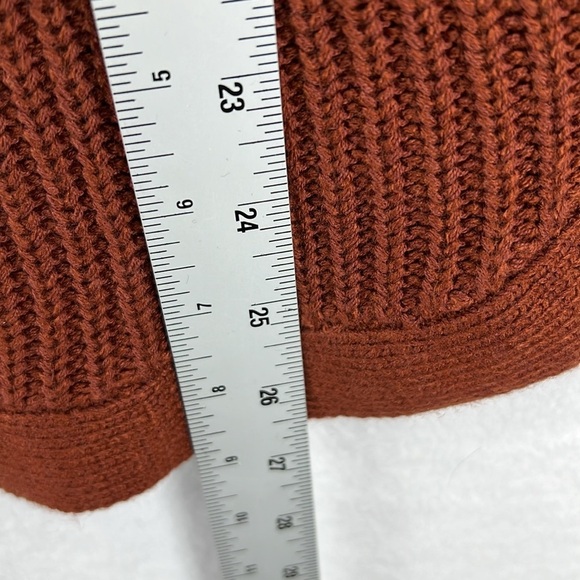RD Style (Stitch Fix) Pullover Sweater Sz M Dk Rust Ribbed Pattern Cotton Blend - Picture 11 of 11
